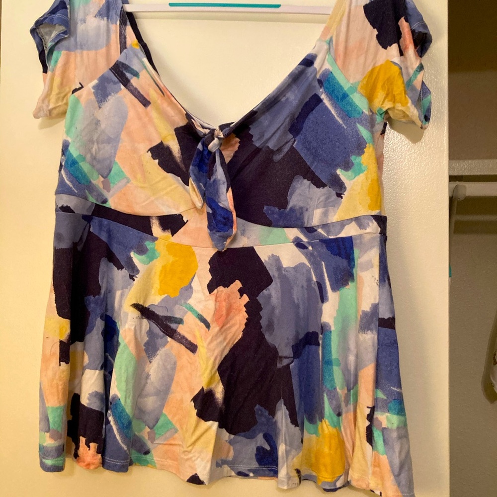 Torrid Off-The-Shoulder Watercolor Top, size 2